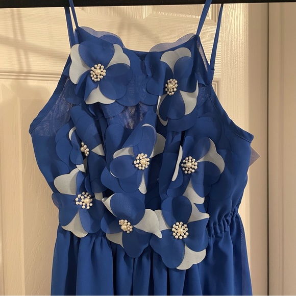 *DONATED* NWT | Melange Boutique Blue Floral Halter Dress | Summer - Picture 2 of 6
